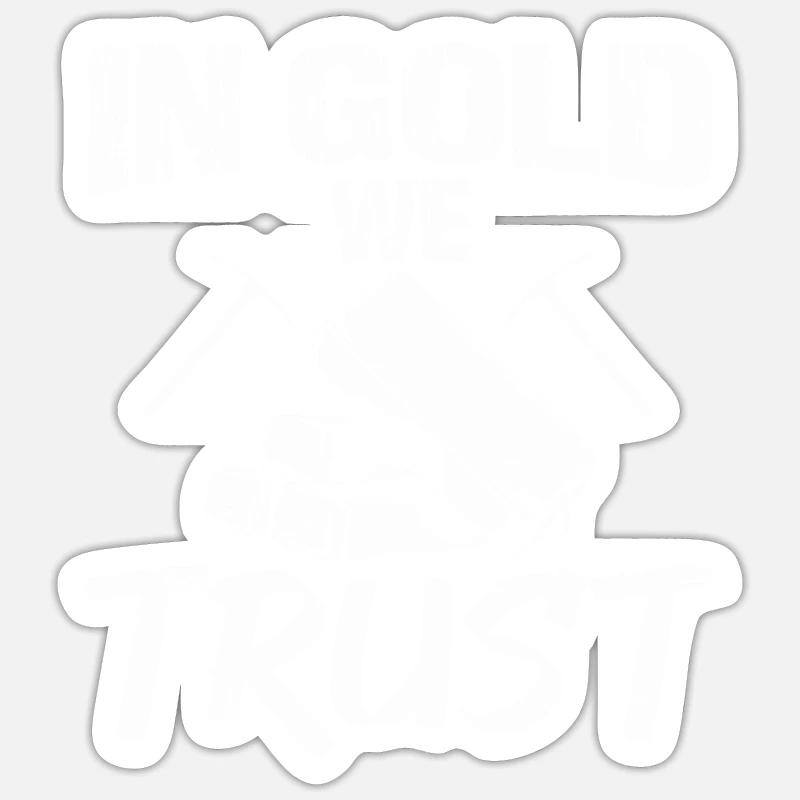 Mine d’or minière - Sticker taille S (10 x 10 cm) - blanc mat