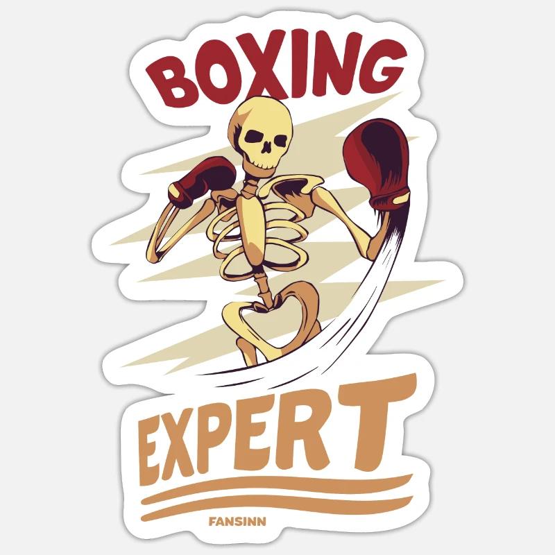 Expert en boxe Sticker taille S (10 x 10 cm)