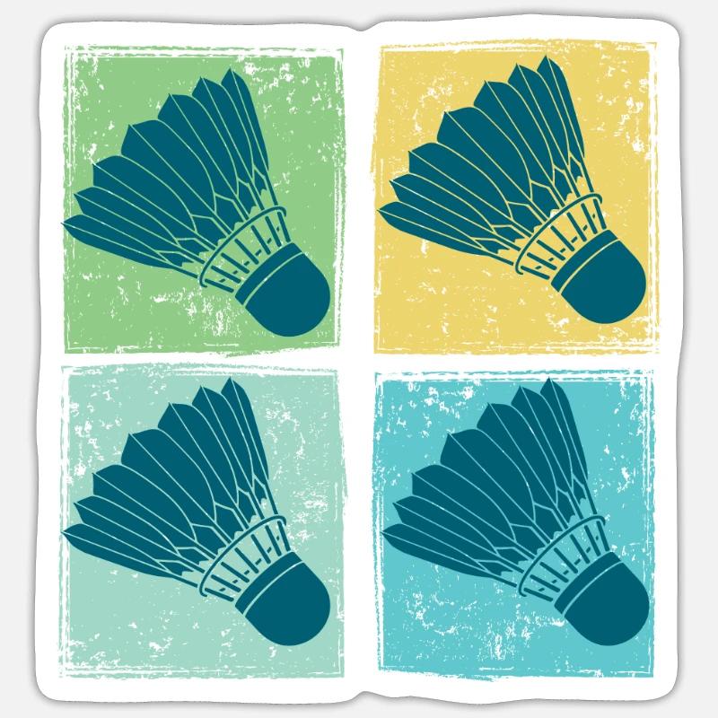 Badminton Shuttlecocks Pop Art Sticker size S (10 x 10 cm)