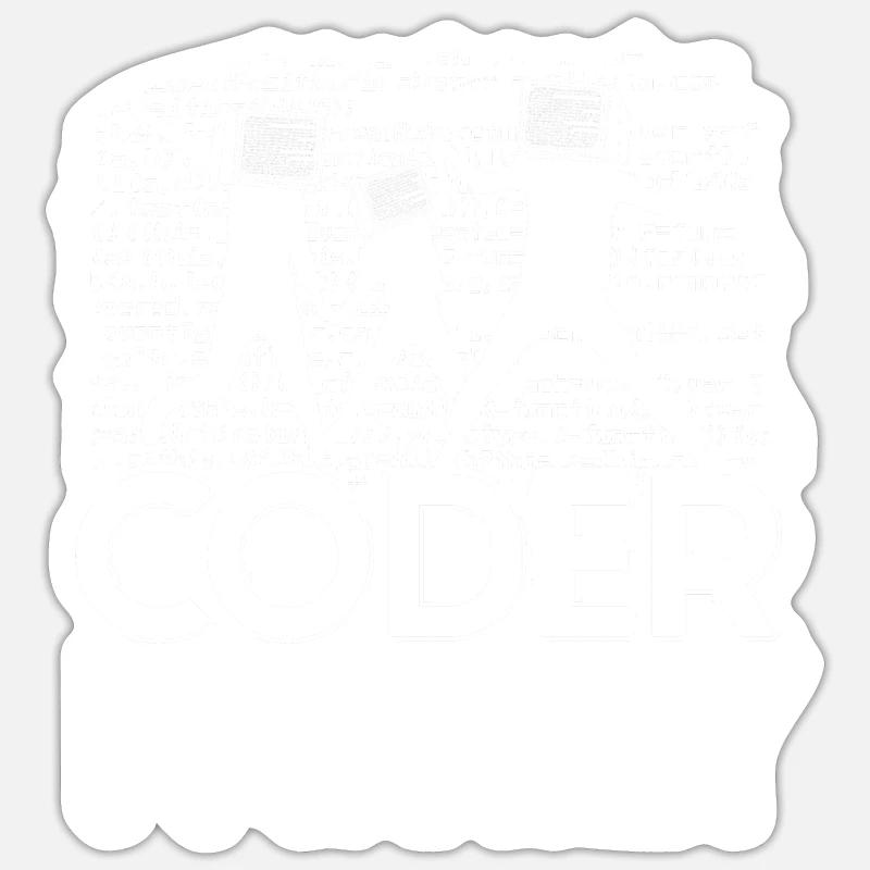 Programmer Coder Software Developer - Sticker size S (10 x 10 cm) - white matte