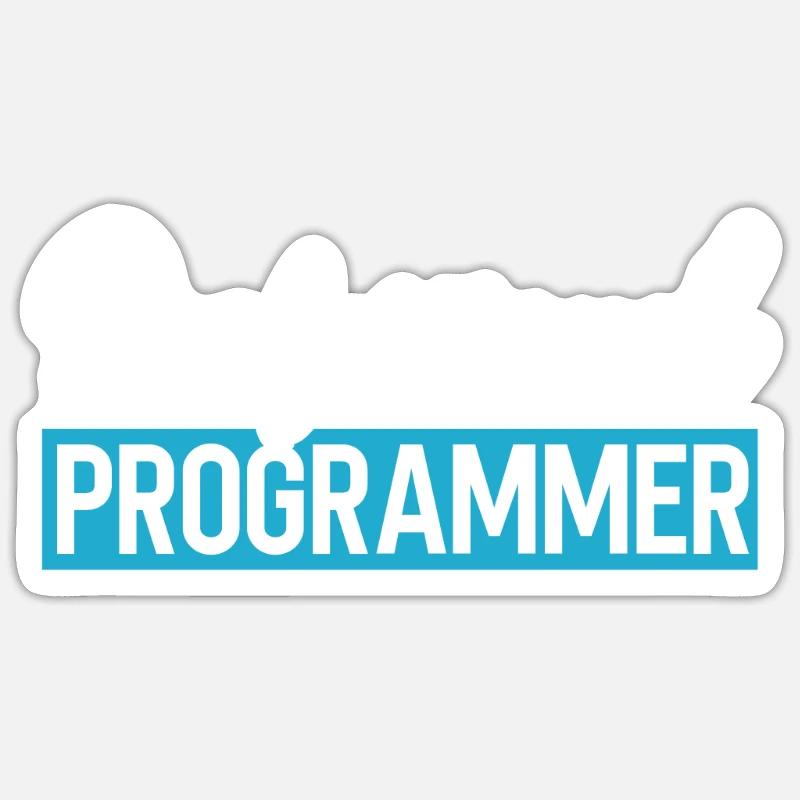 Programmer Coder Software Developer - Sticker size S (10 x 10 cm) - white matte