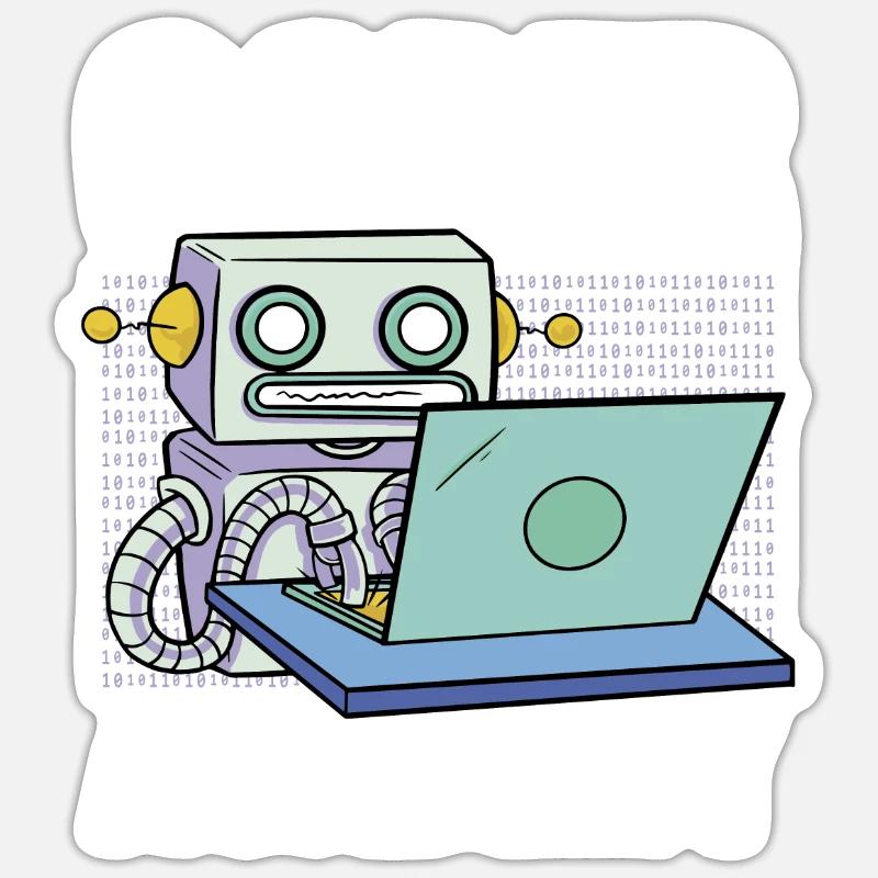 Programmierer Coder Software Entwickler - Sticker Größe S (10 x 10 cm) - Mattweiß