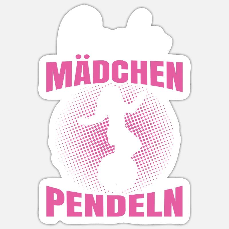 Coole Mädchen pendeln Einradfahrer Mädchen Einrad Sticker Größe S (10 x 10 cm)