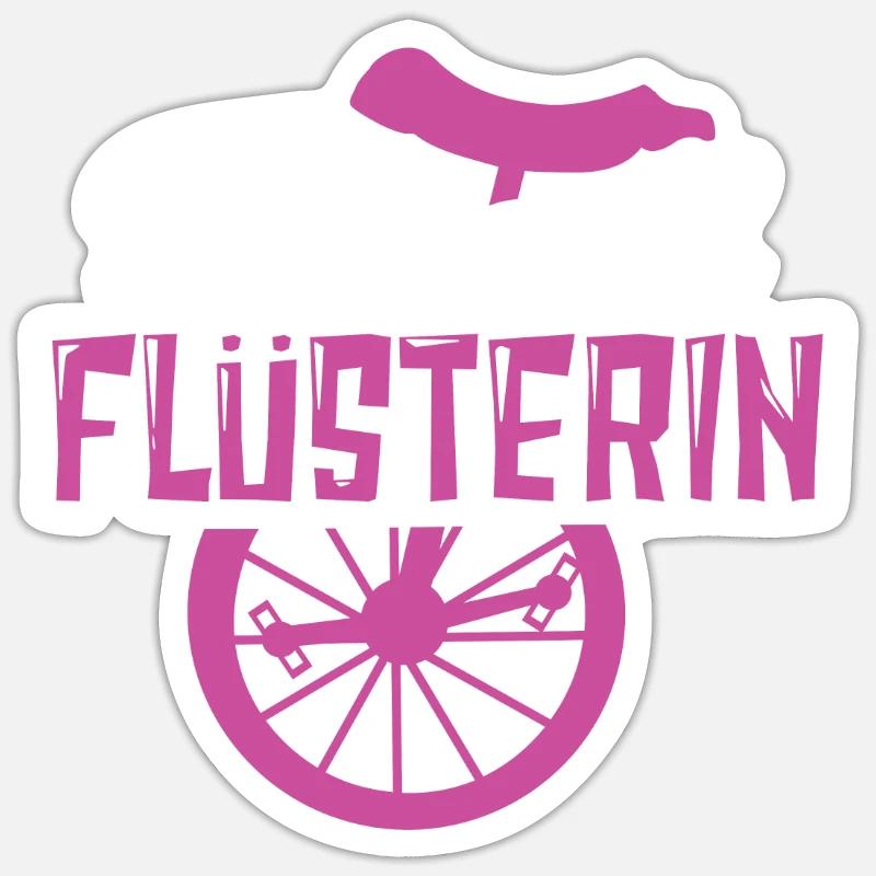 Einrad Flüsterin Einradfahrerin Einradfahren - Sticker Größe S (10 x 10 cm) - Mattweiß