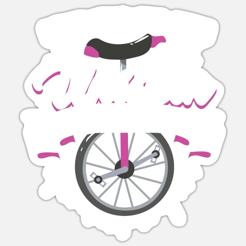 Nur noch ein Unispin versprochen Hochrad Einrad Sticker Größe S (10 x 10 cm)