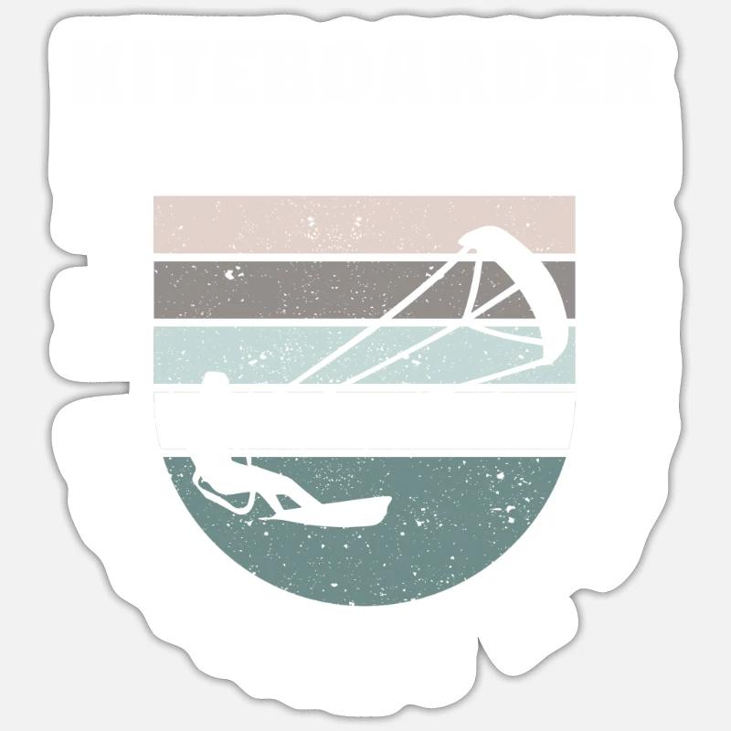 Kiteboarder Ich werde nicht alt, ich werde eine Sticker Größe S (10 x 10 cm)