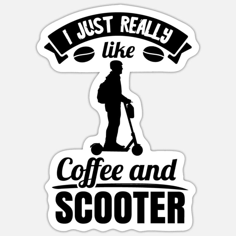 E-Roller E-Scooter Roller Electric Scooter Roller Sticker Größe S (10 x 10 cm)