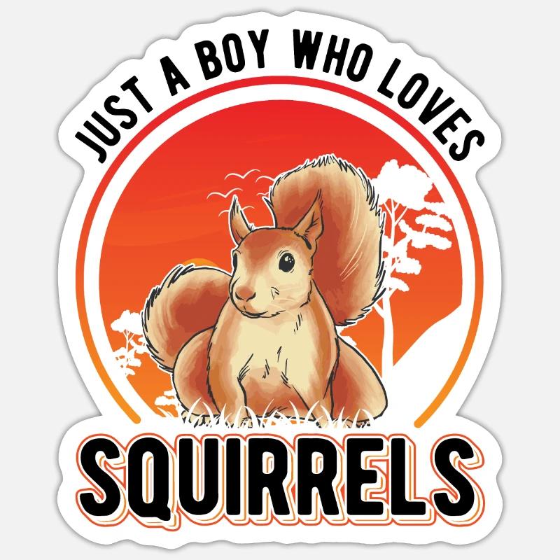 Eichhörnchen Junge Squirrel Grauhörnchen Sticker Größe S (10 x 10 cm)