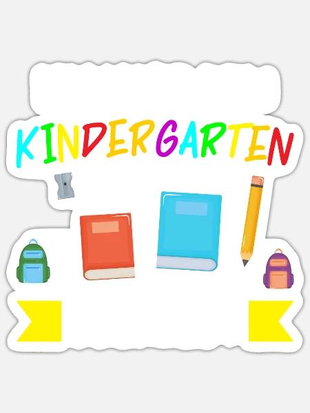 Kindergarten Abschluss Kindergartenkind Geschenk - Sticker Größe S (10 x 10 cm) - Mattweiß