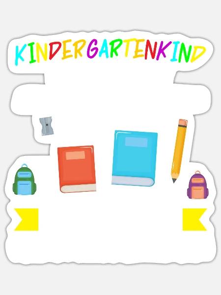 Kindergarten Anfang Kindergartenanfänger Geschenk - Sticker Größe S (10 x 10 cm) - Mattweiß