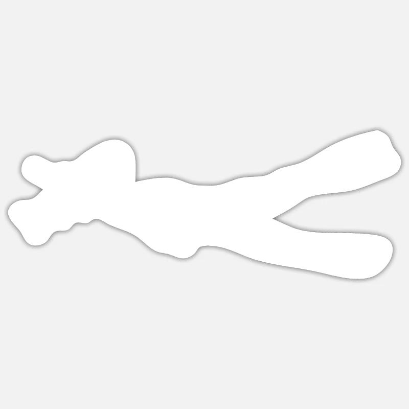 Speerfischen - Sticker Größe S (10 x 10 cm) - Mattweiß