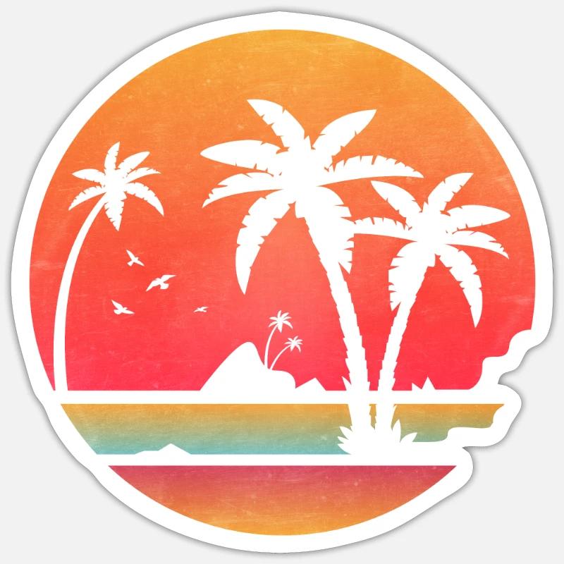 Ocean Wave Geschenkidee Strand - Sticker Größe S (10 x 10 cm) - Mattweiß