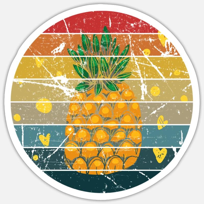 Pineapple Hawaii Gift Fruit Fruit Pineapple Fruit Sticker size S (10 x 10 cm)