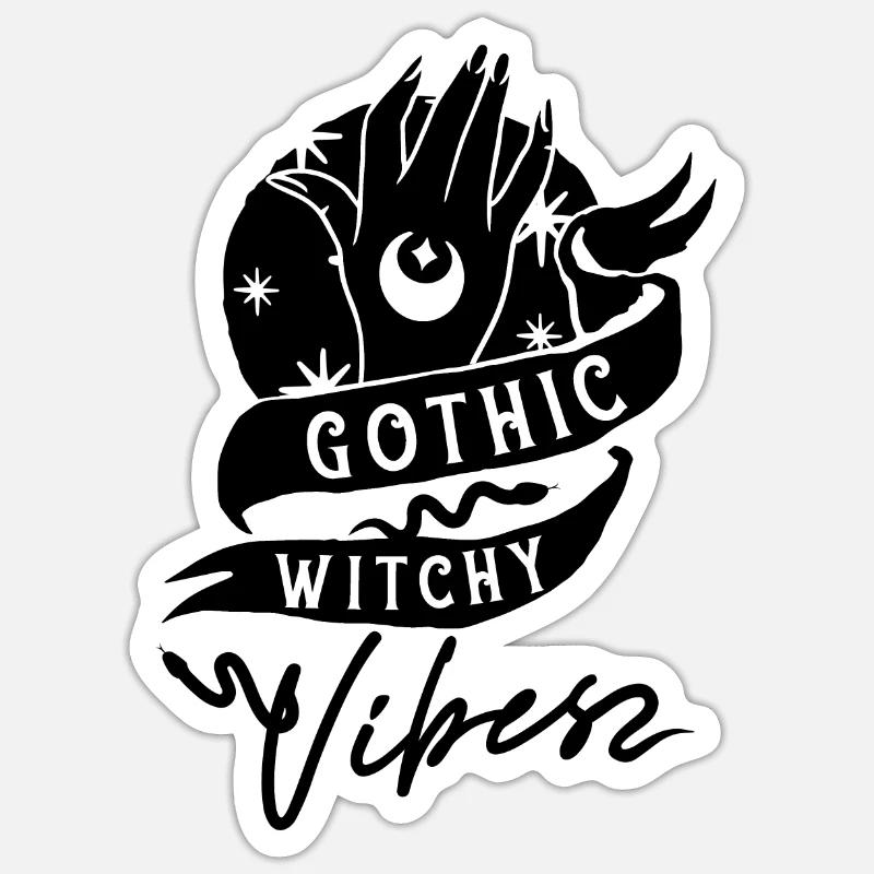 Divination gothique Fortune Telling Witch Crystal Sticker taille S (10 x 10 cm)