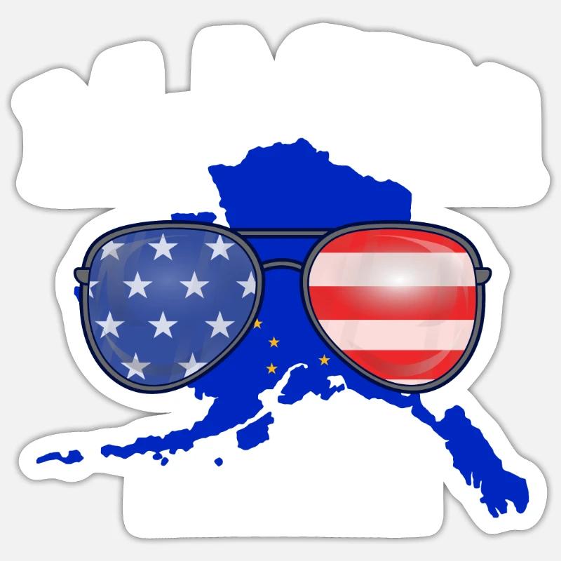 Cadeau alaska last frontier - Sticker taille S (10 x 10 cm) - blanc mat