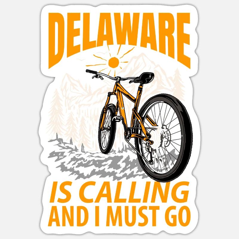 Delaware Cadeau aventureux - Sticker taille S (10 x 10 cm) - blanc mat