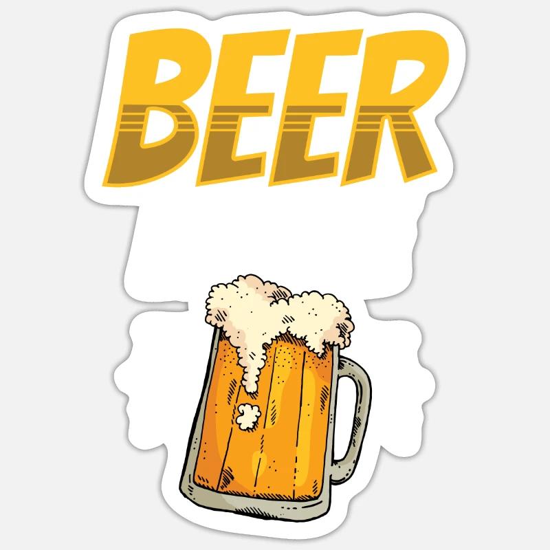 Beer Inside Drink beer Inside Drinker Sticker size S (10 x 10 cm)
