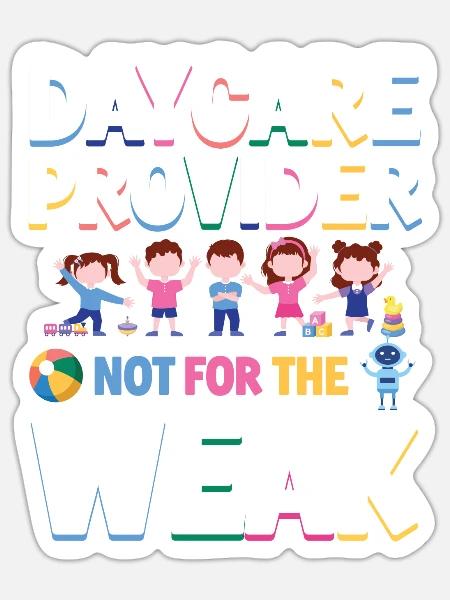 Childcare Daycare Provider Teacher - Sticker Größe S (10 x 10 cm) - Mattweiß