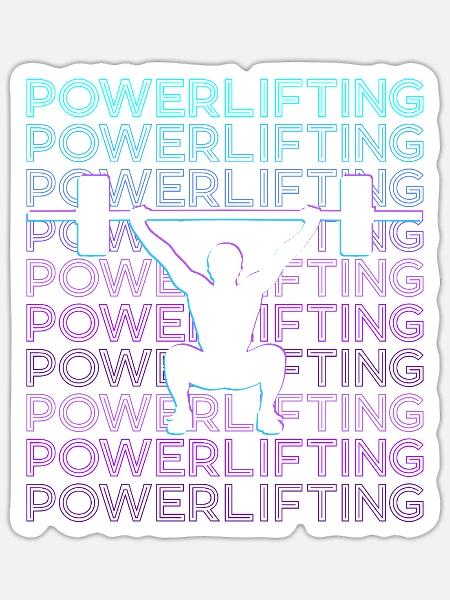 Kraftdreikampf Powerlifter Retro - Sticker Größe S (10 x 10 cm) - Mattweiß