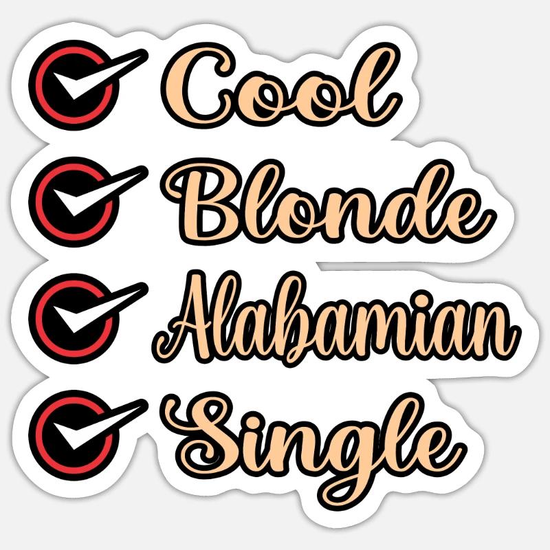 Cool Blonde Alabamese Single Gift - Sticker size S (10 x 10 cm) - white matte