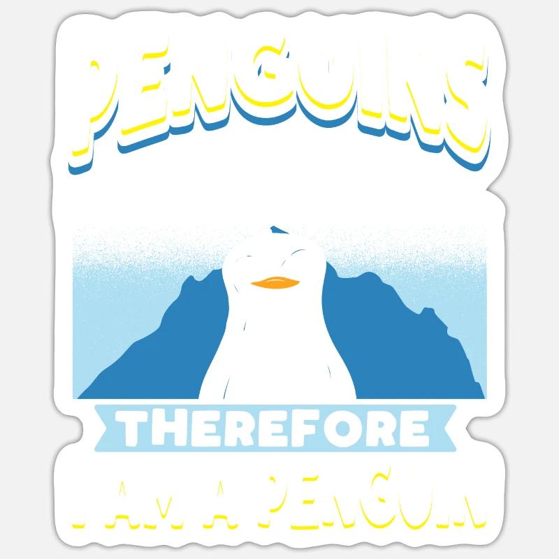 Les pingouins ne peuvent pas voler Drôle de pingouin Sticker taille S (10 x 10 cm)