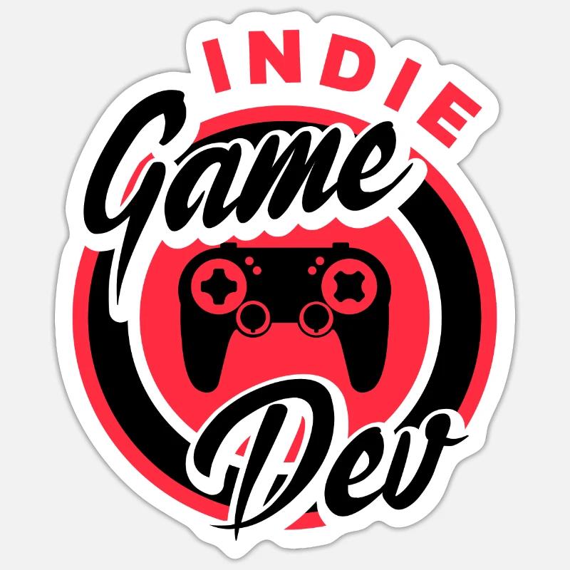Indie Game Dev Video Game Player Gaming Gamer Nerd Sticker Größe S (10 x 10 cm)