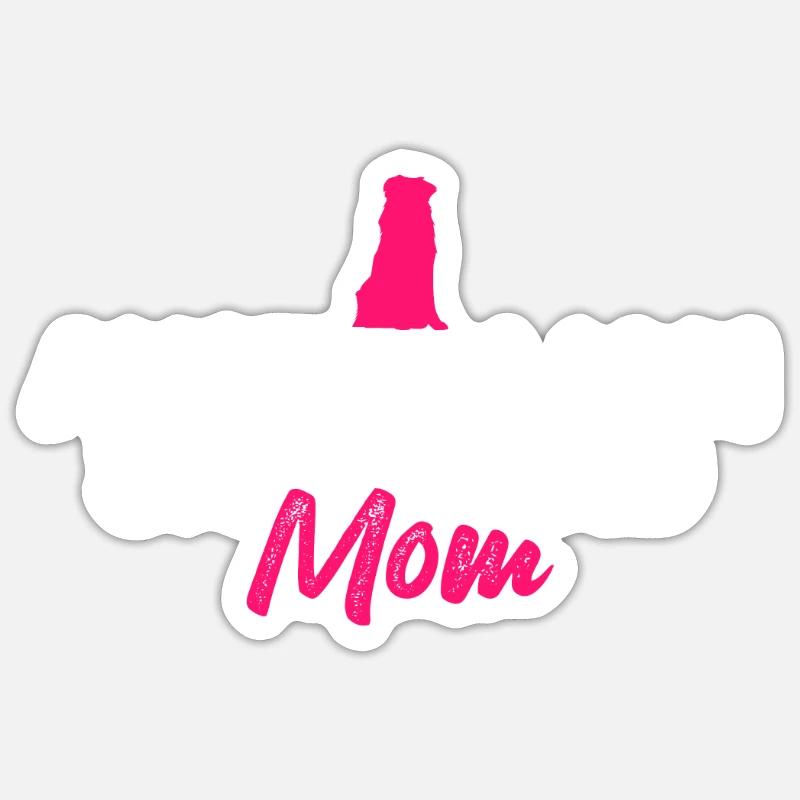 Australian Shepherd mom - Sticker size S (10 x 10 cm) - white matte