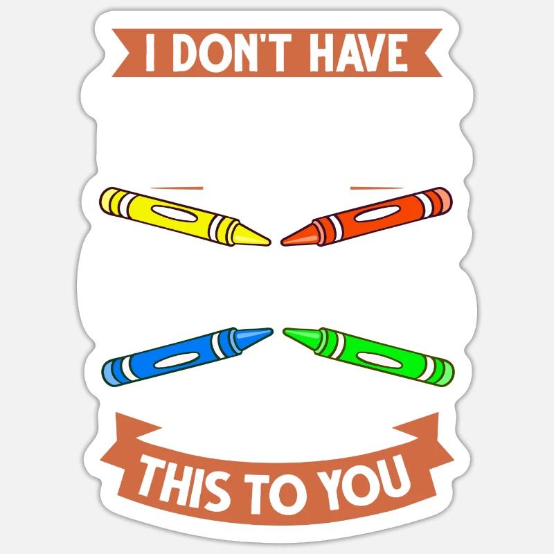 Buntstift Box Farbstift Wachs Fall Wachsmalstift Sticker Größe S (10 x 10 cm)