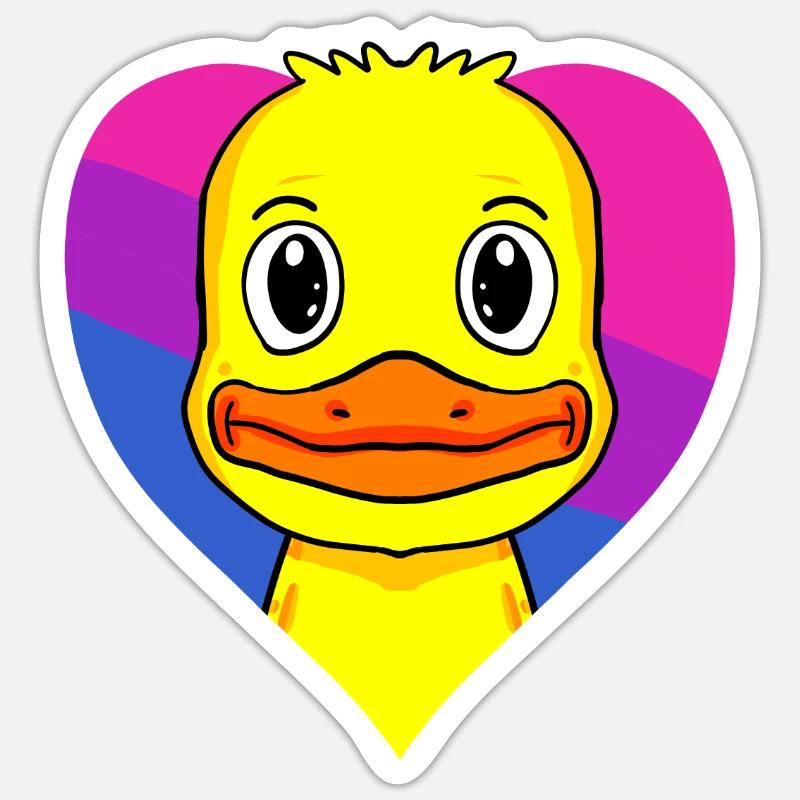 Bisexual Duck Gift Sticker size S (10 x 10 cm)