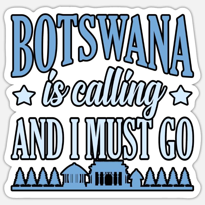 Botswana Sticker Größe S (10 x 10 cm)