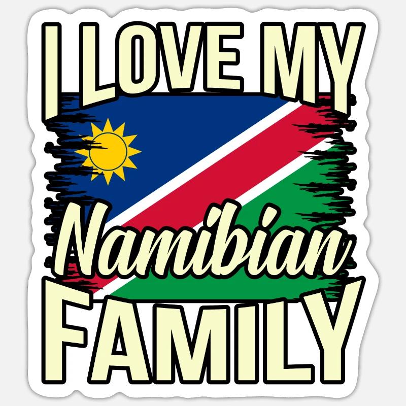Namibia - Sticker Größe S (10 x 10 cm) - Mattweiß