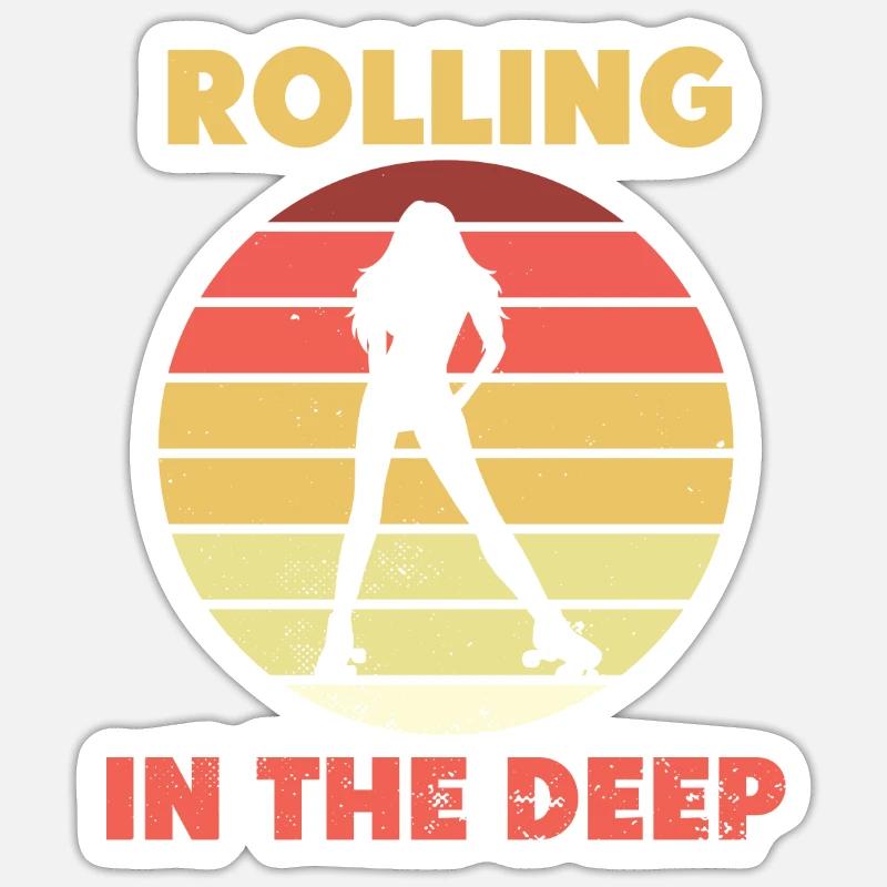 Rollerblades Rollschuhe Inlineskater - Sticker Größe S (10 x 10 cm) - Mattweiß