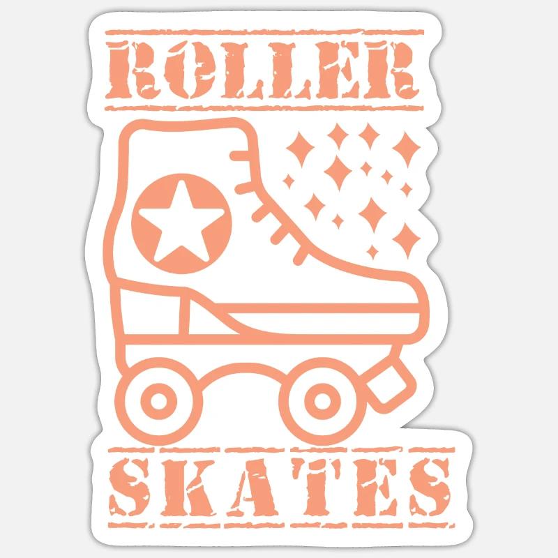 Rollerblades Roller Skates Inline Skater - Sticker size S (10 x 10 cm) - white matte