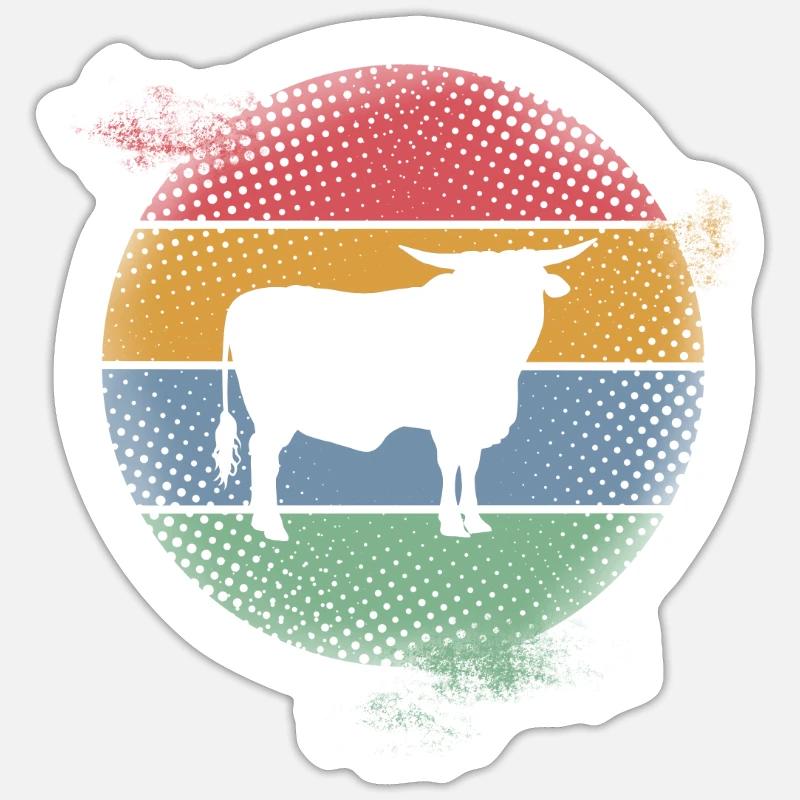 Vache - Sticker taille S (10 x 10 cm) - blanc mat
