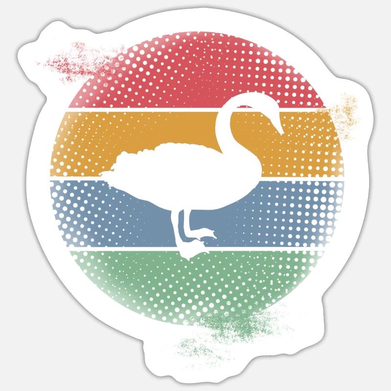 Swan - Sticker size S (10 x 10 cm) - white matte