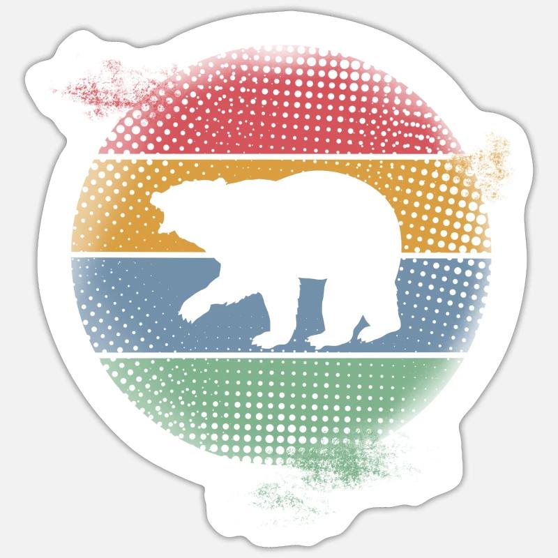 Bear - Sticker size S (10 x 10 cm) - white matte