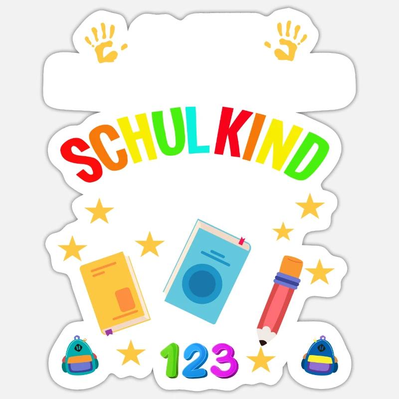 Schulkind Schulanfang Einschulung Geschenk Sticker Größe S (10 x 10 cm)