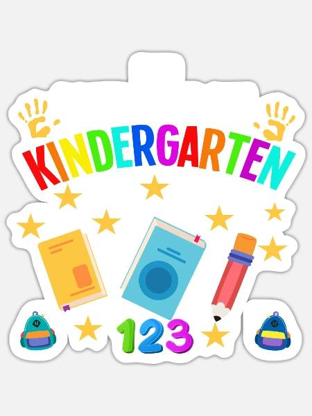 Kindergarten Anfang Kindergartenkind Geschenk - Sticker Größe S (10 x 10 cm) - Mattweiß