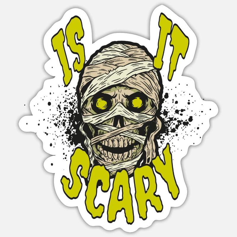Ist es beängstigend? - Sticker Größe S (10 x 10 cm) - Mattweiß