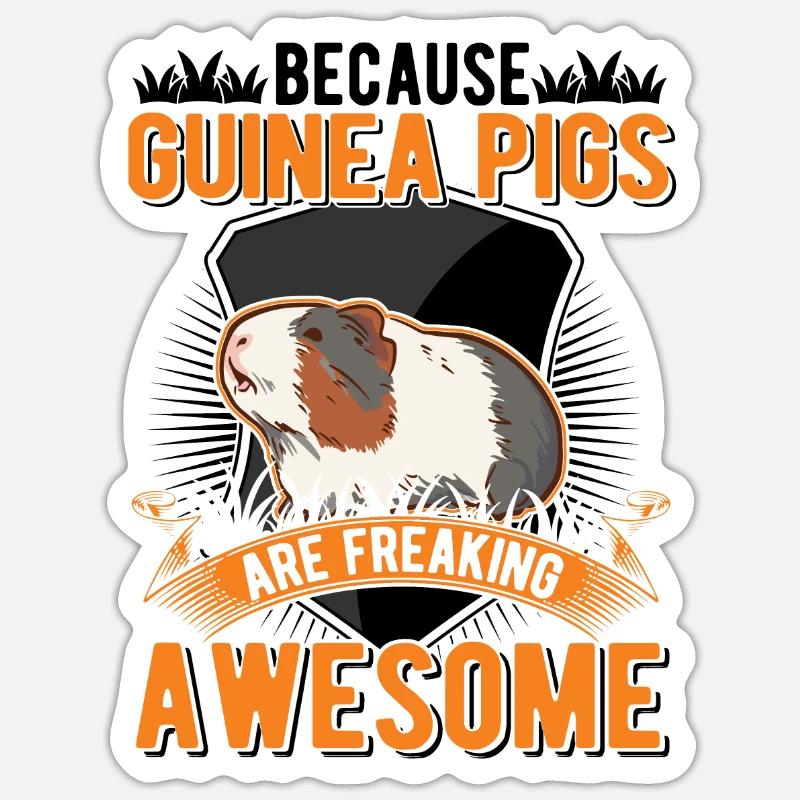 Cochon d’Inde Cadeau Cochon d’Inde - Sticker taille S (10 x 10 cm) - blanc mat