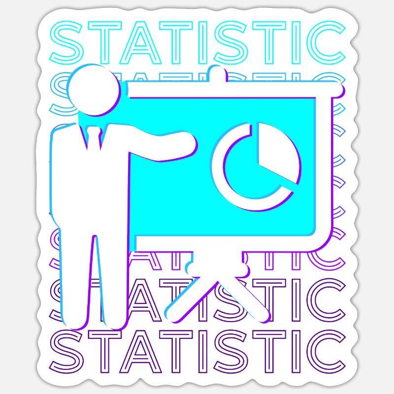 Statistician Statistician Retro - Sticker size S (10 x 10 cm) - white matte