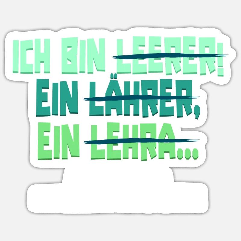 Lehrer Lehrerin Klassenlehrer Ich Bin Leerer Sticker Größe S (10 x 10 cm)