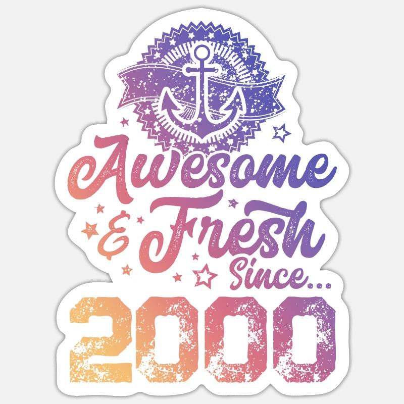 2000 awesome fresh Sticker Größe S (10 x 10 cm)