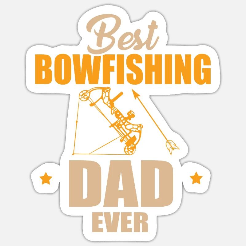 Bester Bogenfischer Papa Sticker Größe S (10 x 10 cm)