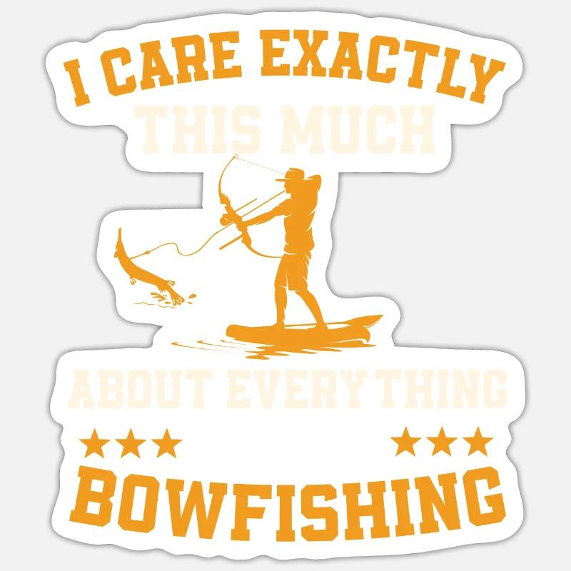 Bogenfischen Spruch Sticker Größe S (10 x 10 cm)