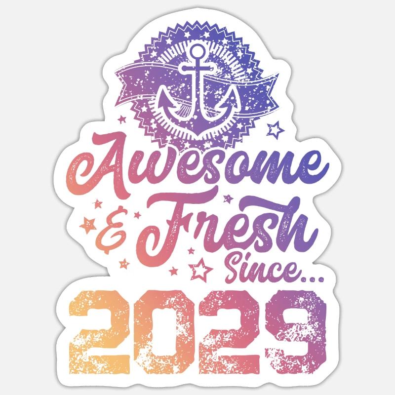 2029 awesome fresh - Sticker size S (10 x 10 cm) - white matte