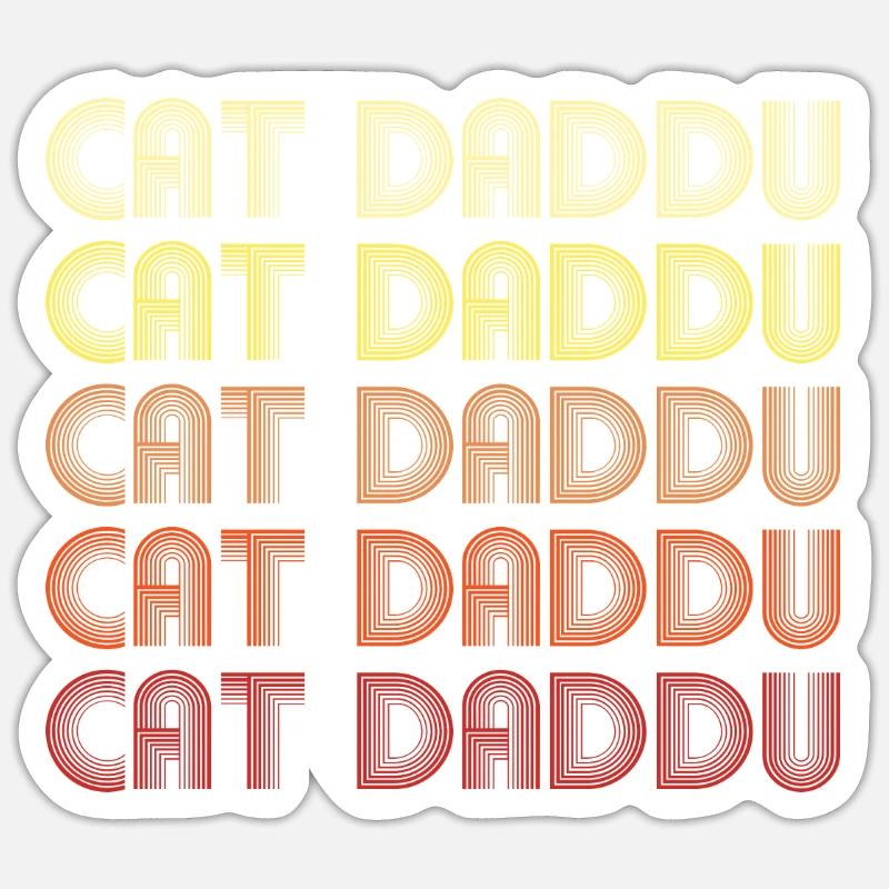 Cat Daddu - Sticker size S (10 x 10 cm) - white matte