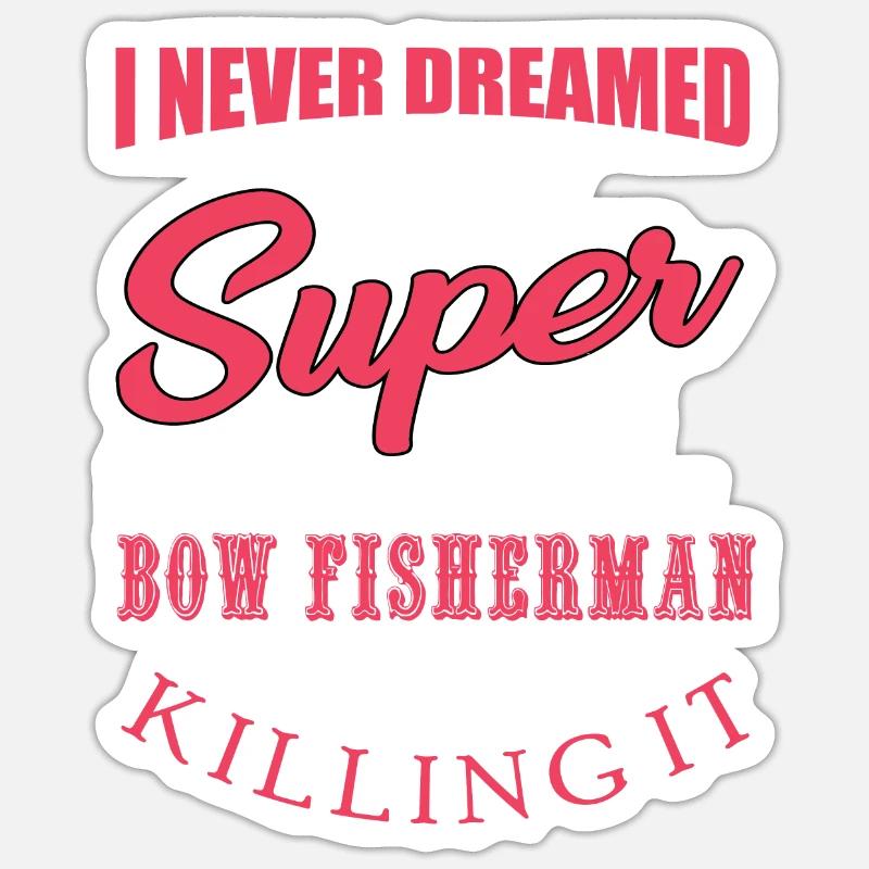 Bogenfischer Sticker Größe S (10 x 10 cm)