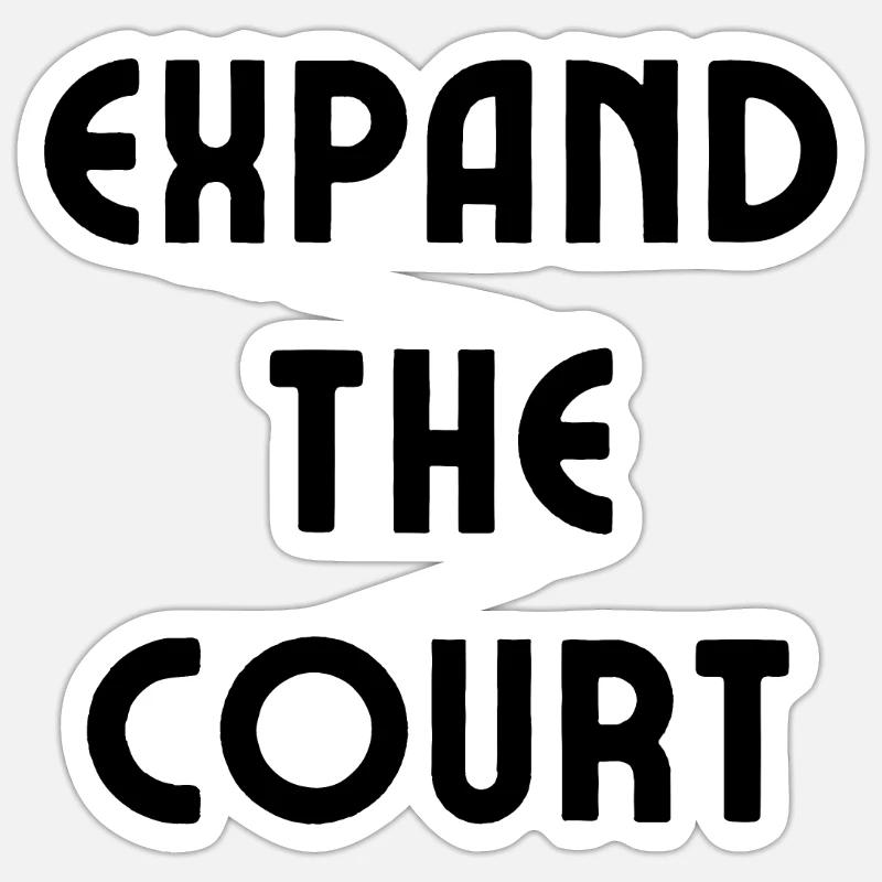 Agrandir le tribunal - Sticker taille S (10 x 10 cm) - blanc mat