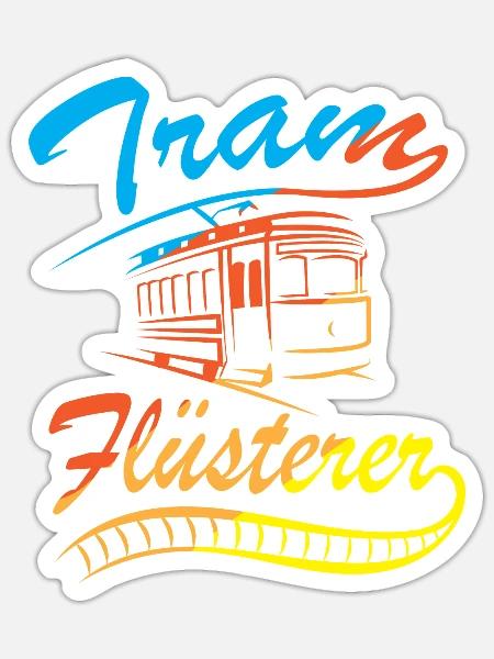 Straßenbahn Straßenbahnfahrer Tram Trambahn - Sticker Größe S (10 x 10 cm) - Mattweiß